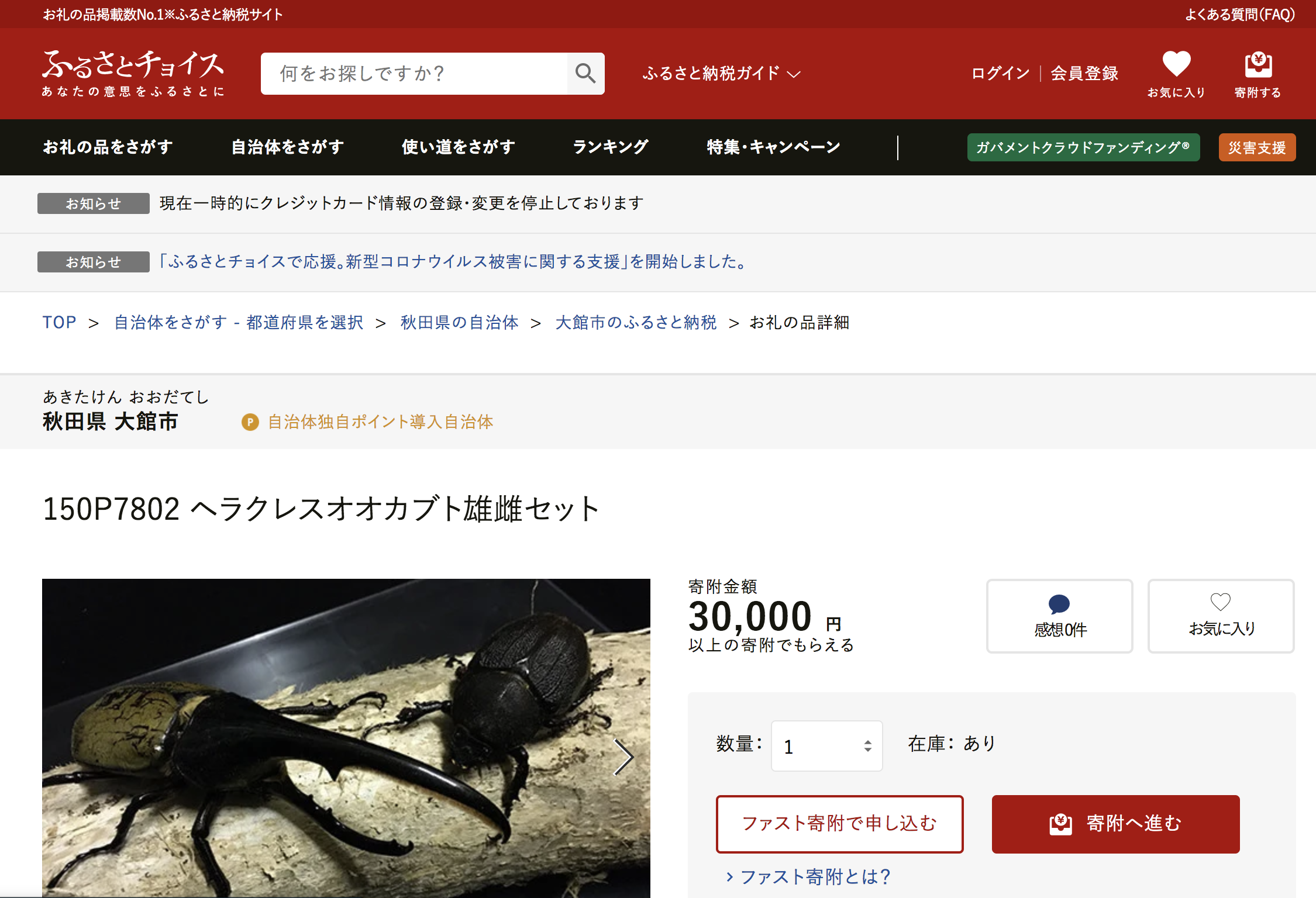 No1ヘラクレス１ペア出品